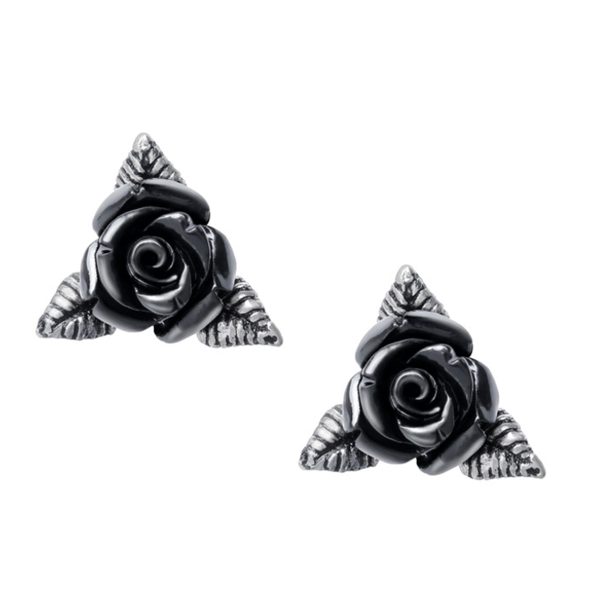 ALCHEMY GOTHIC Clous D’Oreilles ‘Ring O’Roses’ vente pas cher 1