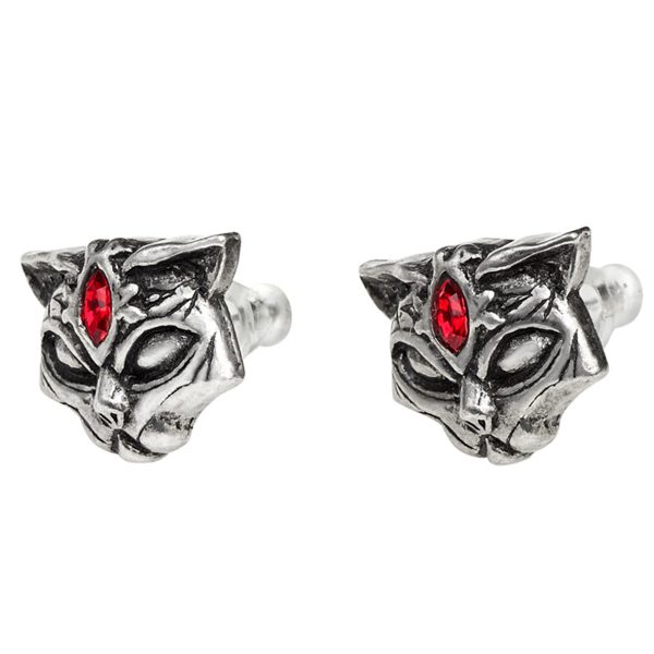 a Prix Discount ALCHEMY GOTHIC Clous D’Oreilles ‘Sacred Cat’ 4