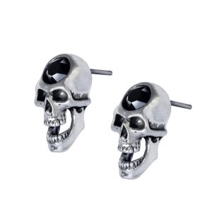 ALCHEMY GOTHIC Clous D’Oreilles ‘Screaming Skull’ Prix très abordable 6