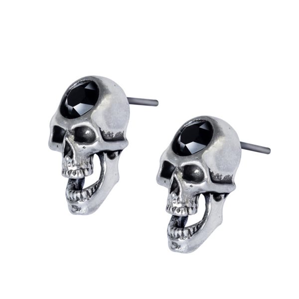 ALCHEMY GOTHIC Clous D’Oreilles ‘Screaming Skull’ Prix très abordable 3