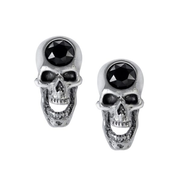 ALCHEMY GOTHIC Clous D’Oreilles ‘Screaming Skull’ Prix très abordable 1