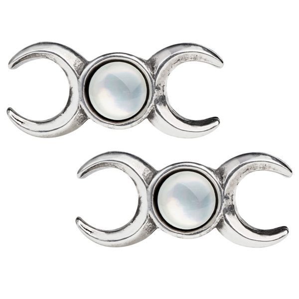 guranteed de qualité ALCHEMY GOTHIC Clous D’Oreilles ‘Triple Goddess’ 1