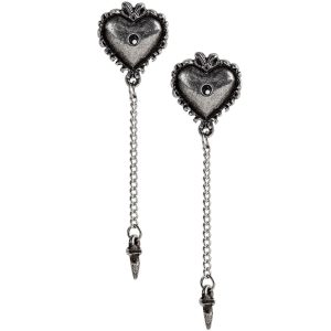 De Qualité ALCHEMY GOTHIC Clous D’Oreilles ‘Witches Heart’ 7