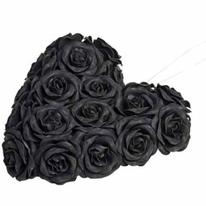 vente en ligne ALCHEMY GOTHIC Coeur Décoratif à Suspendre ‘Black Rose Heart’ 6