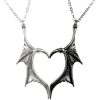 ALCHEMY GOTHIC Collier Couple/Amitié ‘Darkling Heart’ Livraison rapide 11