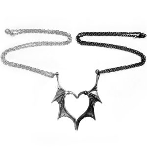 ALCHEMY GOTHIC Collier Couple/Amitié ‘Darkling Heart’ Livraison rapide 10