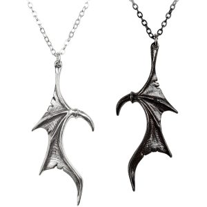 ALCHEMY GOTHIC Collier Couple/Amitié ‘Darkling Heart’ Livraison rapide 12