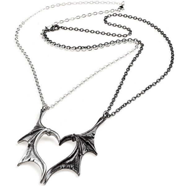 ALCHEMY GOTHIC Collier Couple/Amitié ‘Darkling Heart’ Livraison rapide 5