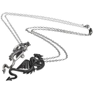 pas cher ALCHEMY GOTHIC Collier Couple/Amitié ‘Draconic Tryst’ 9