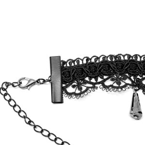 des prix incroyables PUNK RAVE Collier Gemme ‘Cyrielle’ Noir Et Rouge 27