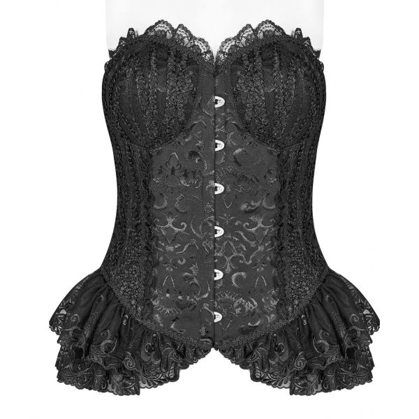 pas cher en ligne Pyon Pyon Corset ‘Amuria’ En Jacquard Noir 1