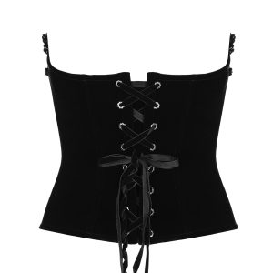 PUNK RAVE Corset ‘Black Palace’ En Dentelle Noire Boutique officielle 26