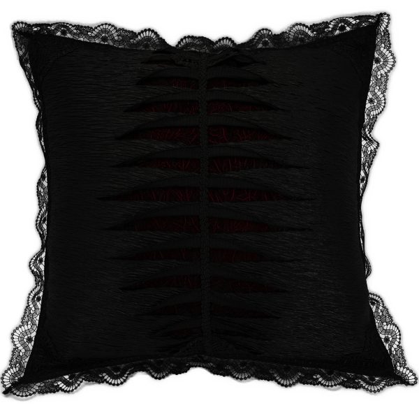 PUNK RAVE Coussin Décoratif ‘Ribcage’ Noir Et Rouge online boutique 1