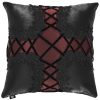 DEVIL FASHION Coussin Gothique ‘Cross-Shaped’ Noir Et Rouge nouveau produit 47