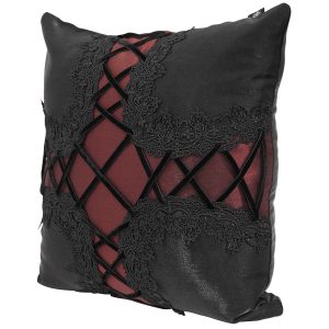 DEVIL FASHION Coussin Gothique ‘Cross-Shaped’ Noir Et Rouge nouveau produit 20