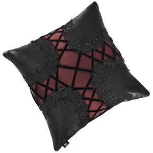 DEVIL FASHION Coussin Gothique ‘Cross-Shaped’ Noir Et Rouge nouveau produit 24