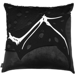 france DEVIL FASHION Coussin Imprimé ‘Wing Bone’ Noir 16