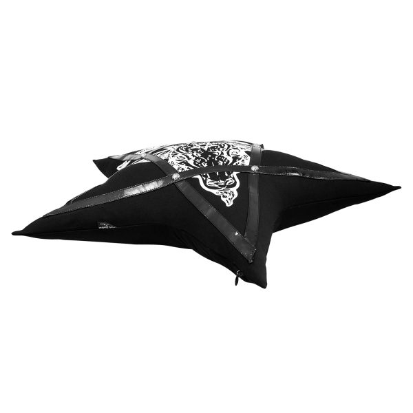 DEVIL FASHION Coussin Pentagramme Imprimé ‘Baphomet’ Noir soldes officiel 4