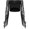 online boutique PUNK RAVE Crop Top à Manches Longues ‘Dark Desire’ Noir 55