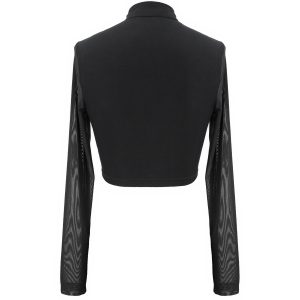 beauté DEVIL FASHION Crop Top ‘Cyber Game’ Noir à Manches Longues 41