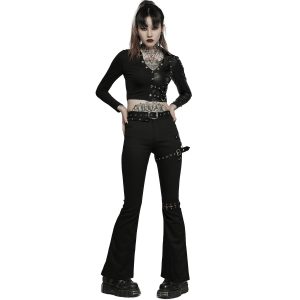 mode pas chere PUNK RAVE Crop Top ‘Lamia’ Noir 22