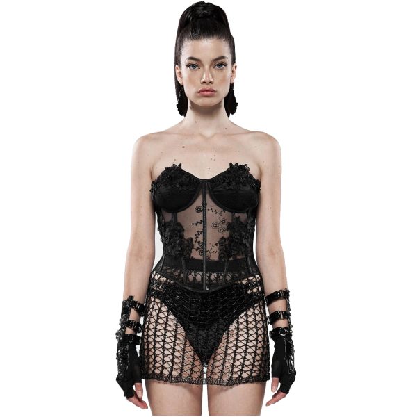 PUNK RAVE Culotte ‘Cyber Laser’ En Vinyle Noir luxe soldes 6