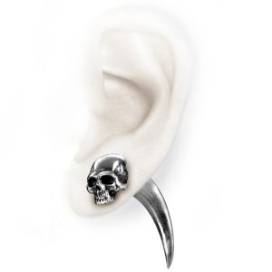 soldes en ligne ALCHEMY GOTHIC Faux Ecarteur D’Oreille ‘Tomb Skull Horn’ 7