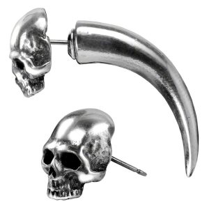 soldes en ligne ALCHEMY GOTHIC Faux Ecarteur D’Oreille ‘Tomb Skull Horn’ 9