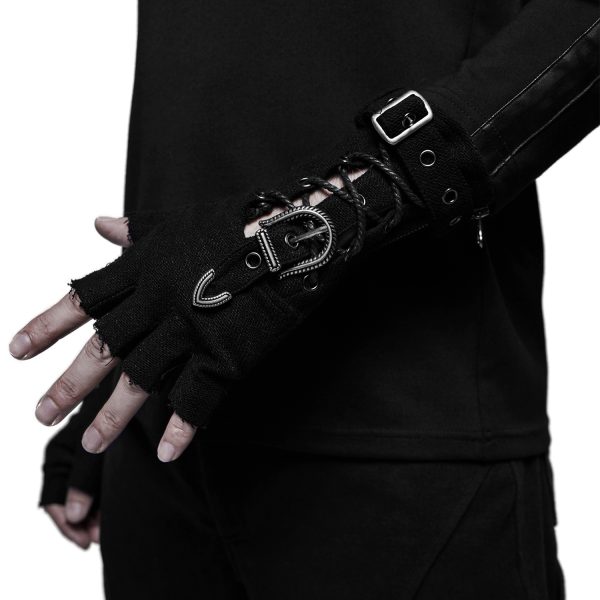 shopping pas cher PUNK RAVE Gants Gothiques ‘Astaroth’ Noirs 7