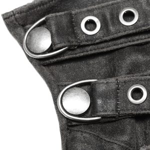 PUNK RAVE Gants ‘Mad Max’ Gris site pas cher 35