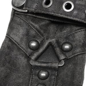 PUNK RAVE Gants ‘Mad Max’ Gris site pas cher 33