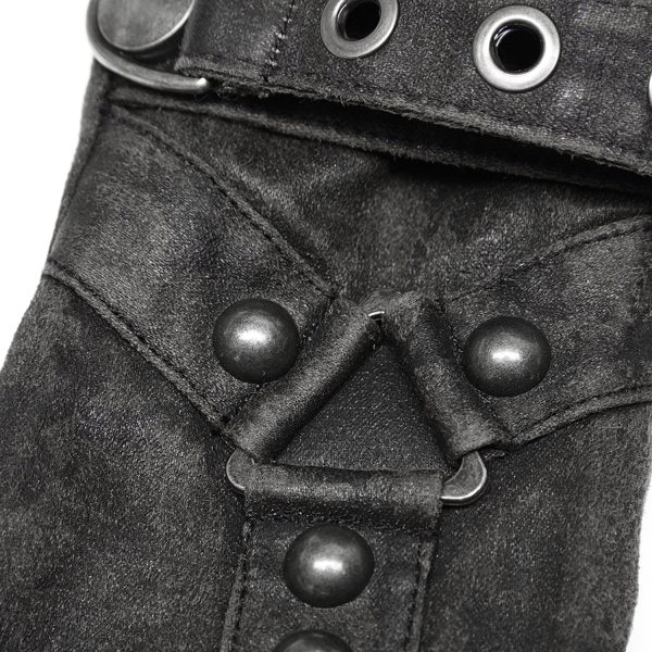 PUNK RAVE Gants ‘Mad Max’ Gris site pas cher 11