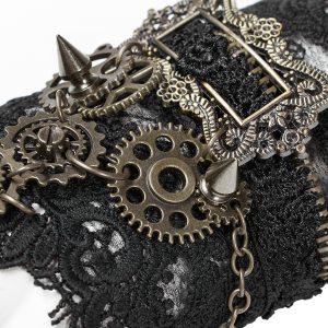 acheter en ligne PUNK RAVE Gants Steampunk ‘Gears And Spikes’ En Dentelle 17