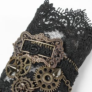 acheter en ligne PUNK RAVE Gants Steampunk ‘Gears And Spikes’ En Dentelle 21