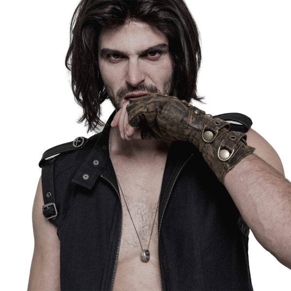 PUNK RAVE Gants Steampunk ‘Mad Max’ Marrons meilleur cadeau 5