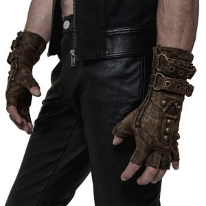 PUNK RAVE Gants Steampunk ‘Mad Max’ Marrons meilleur cadeau 22