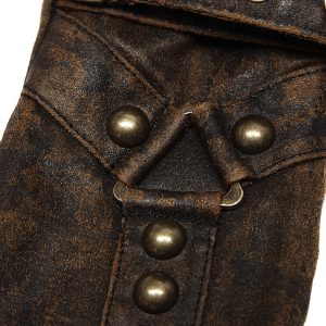 PUNK RAVE Gants Steampunk ‘Mad Max’ Marrons meilleur cadeau 30