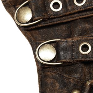 PUNK RAVE Gants Steampunk ‘Mad Max’ Marrons meilleur cadeau 32