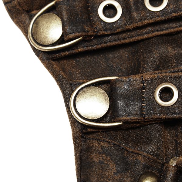 PUNK RAVE Gants Steampunk ‘Mad Max’ Marrons meilleur cadeau 11