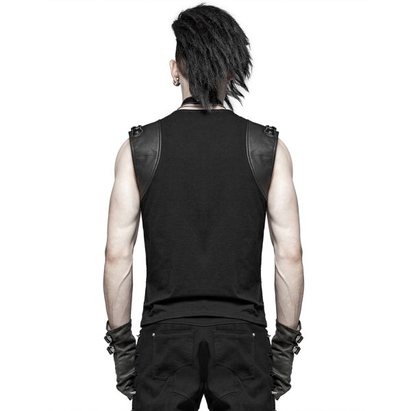 en ligne officielle PUNK RAVE Gilet ‘Apocalypse’ Noir 4