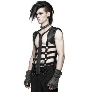 en ligne officielle PUNK RAVE Gilet ‘Apocalypse’ Noir 25