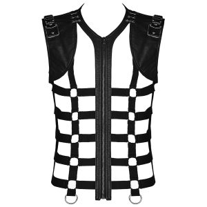 en ligne officielle PUNK RAVE Gilet ‘Apocalypse’ Noir 29