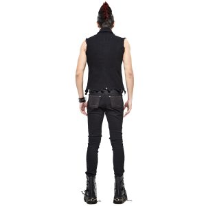 Promotio de vente DEVIL FASHION Gilet ‘Distressed Heavy Metal’ Noir 42