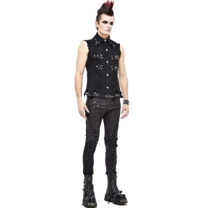 Promotio de vente DEVIL FASHION Gilet ‘Distressed Heavy Metal’ Noir 44