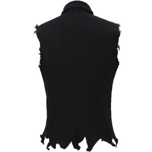 Promotio de vente DEVIL FASHION Gilet ‘Distressed Heavy Metal’ Noir 36