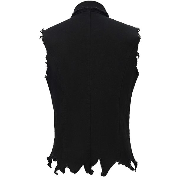 Promotio de vente DEVIL FASHION Gilet ‘Distressed Heavy Metal’ Noir 9