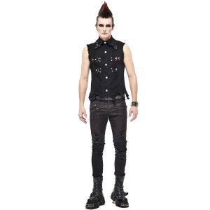 Promotio de vente DEVIL FASHION Gilet ‘Distressed Heavy Metal’ Noir 40