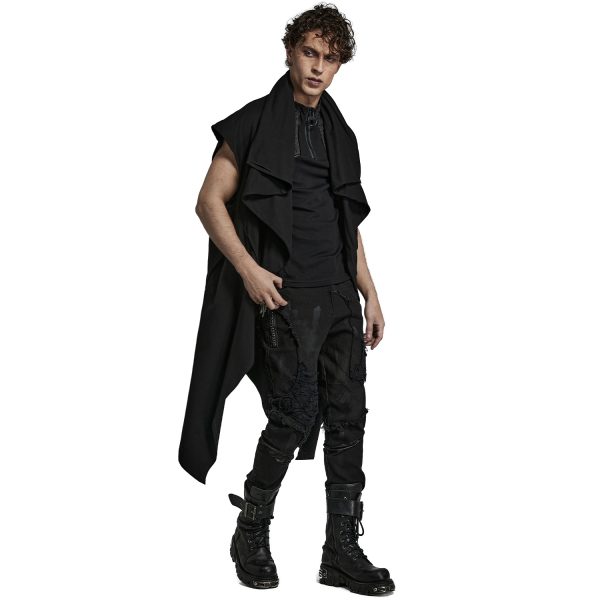 vente chaude PUNK RAVE Gilet ‘Doomsday’ Noir 6