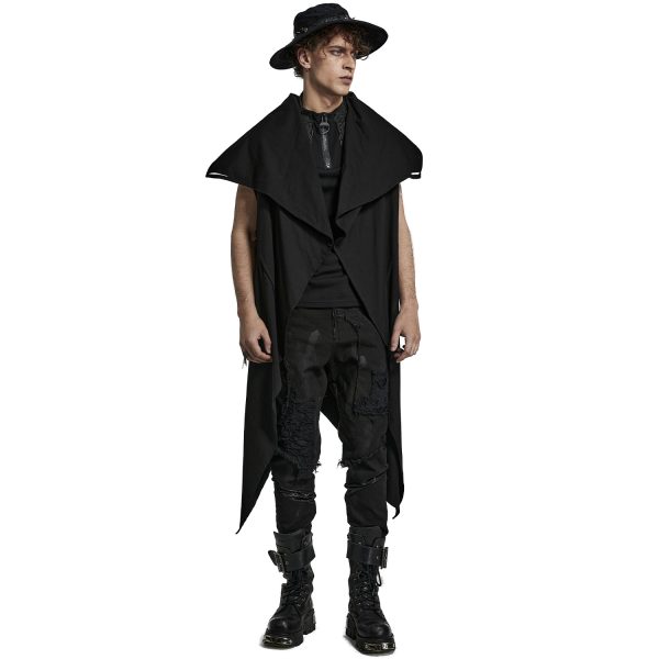 vente chaude PUNK RAVE Gilet ‘Doomsday’ Noir 7