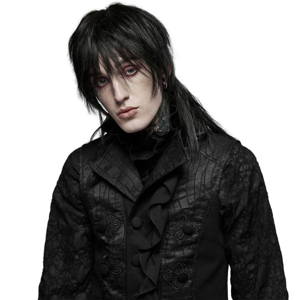 PUNK RAVE Gilet ‘Gothic Noble Jacquard’ Noir acheter en ligne 7